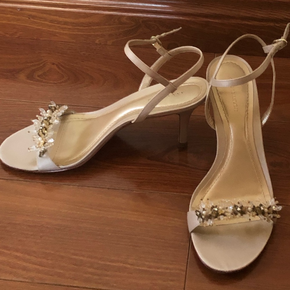 Beautiful gold sandals by Ann Taylor